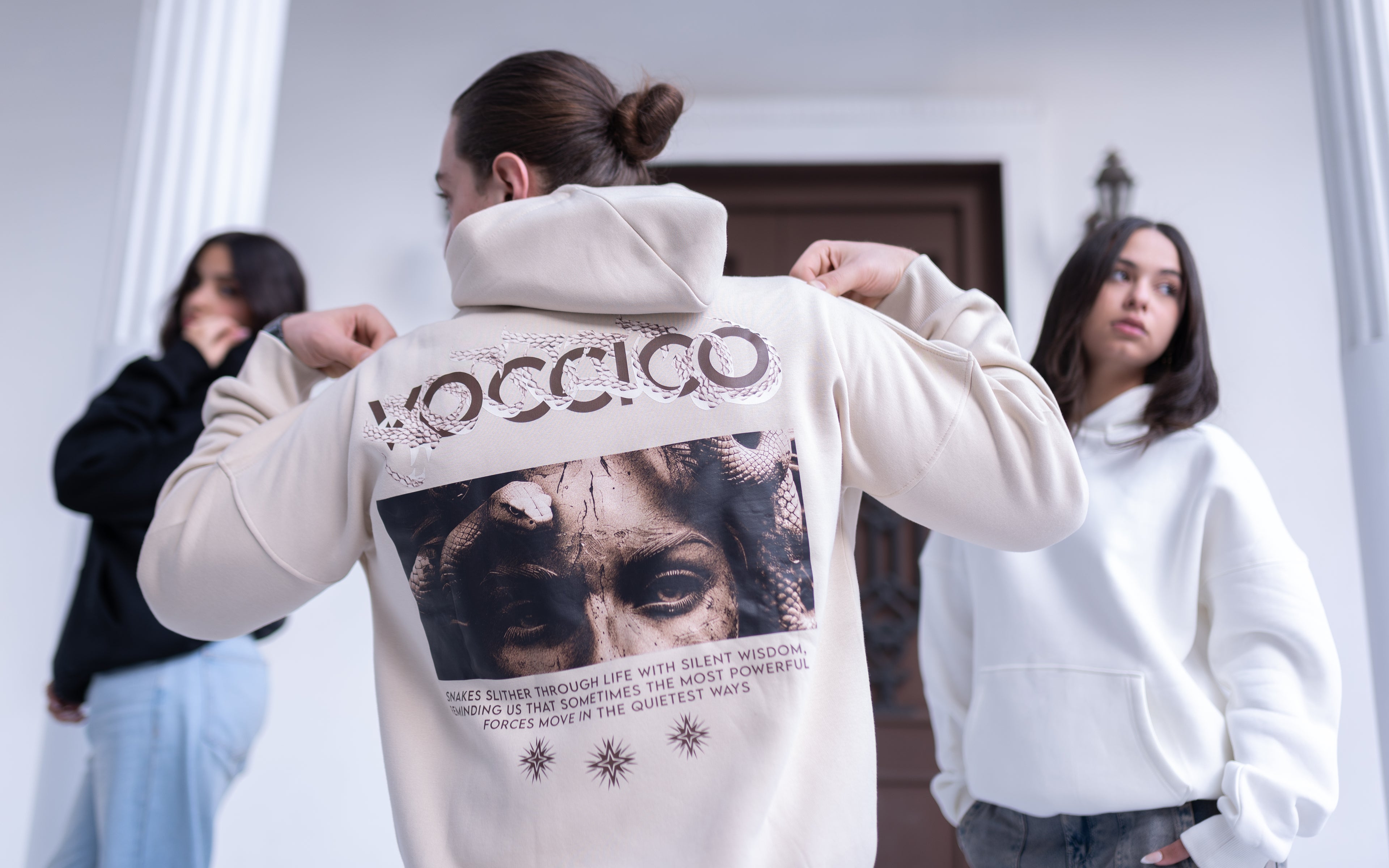 Medusa Beige Hoodie
