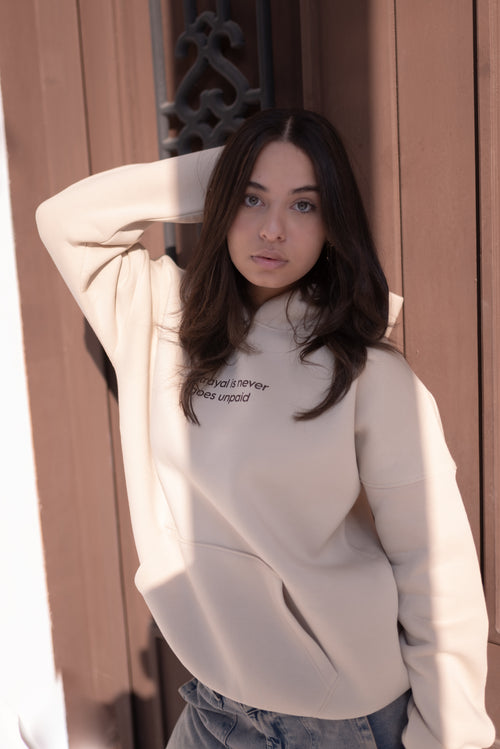 No Mercy Beige Hoodie